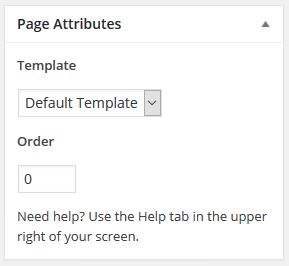 Page order meta box